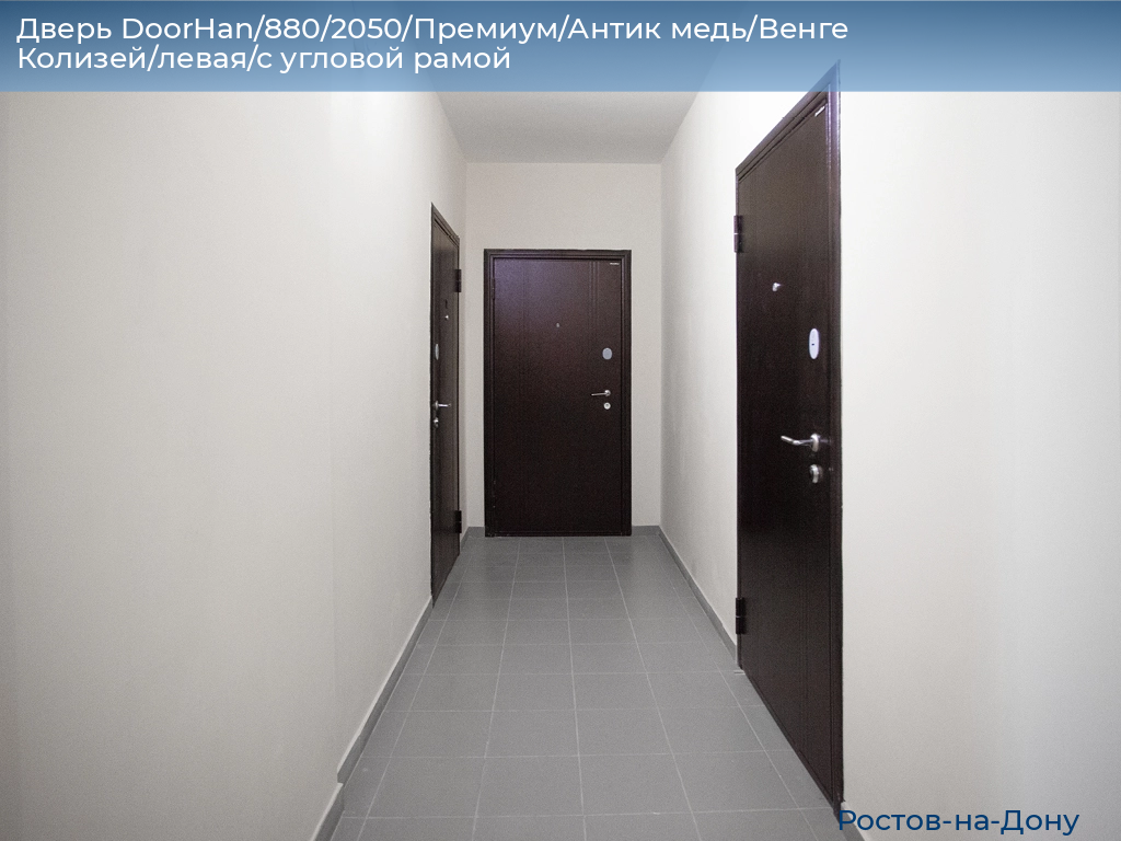 Дверь DoorHan/880/2050/Премиум/Антик медь/Венге Колизей/левая/с угловой рамой, rostov-na-donu.doorhan.ru
