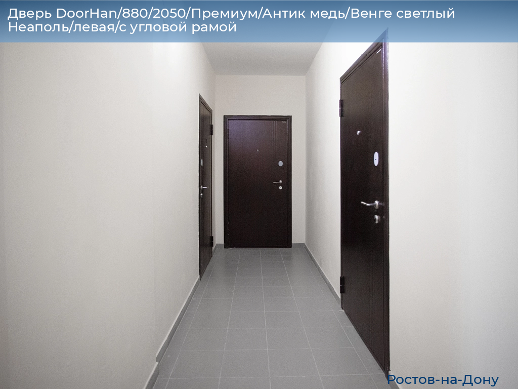 Дверь DoorHan/880/2050/Премиум/Антик медь/Венге светлый Неаполь/левая/с угловой рамой, rostov-na-donu.doorhan.ru