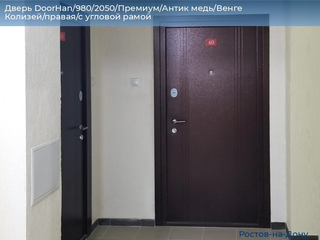 Дверь DoorHan/980/2050/Премиум/Антик медь/Венге Колизей/правая/с угловой рамой, rostov-na-donu.doorhan.ru