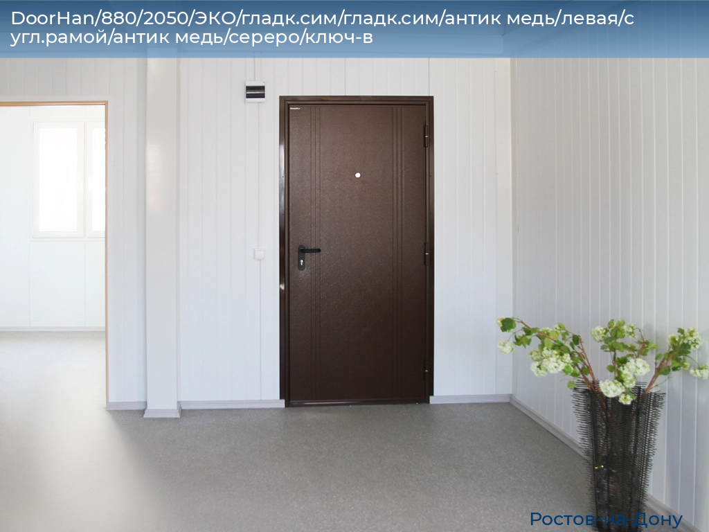 DoorHan/880/2050/ЭКО/гладк.сим/гладк.сим/антик медь/левая/с угл.рамой/антик медь/сереро/ключ-в, rostov-na-donu.doorhan.ru